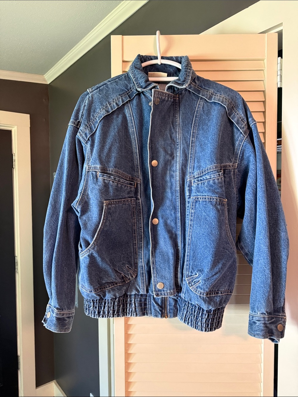 Universal Thread Dark Blue Denim Bomber Jacket